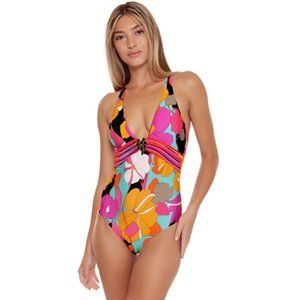 Trina Turk Multicolor Floral‎ One Piece Swimsuit
